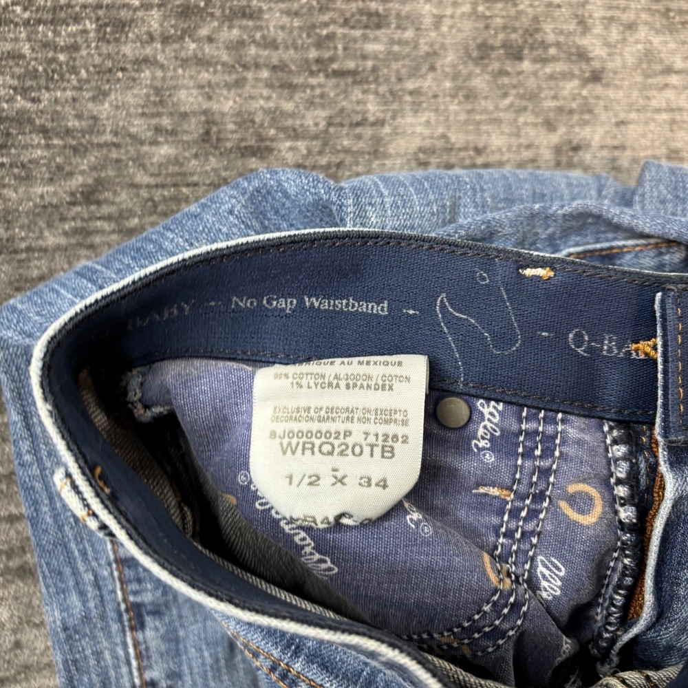 Wrangler Q-Baby Ultimate Riding Jeans Medium Wash Bootcut Size 28x34 Western Y2K - Picture 6 of 10